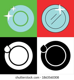 clean plate vector graphic illustration. It's perfect for web designs isolated on a white and colored background.