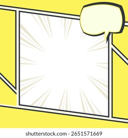 Clean and Playful Blank Comic Template – Single Panel Layout for Multi-Purpose Graphic Use