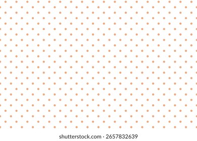 Padrão de pontos polka limpo com pontos laranja em um fundo branco