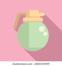 Vector plano del icono de pintura en polvo limpio. Lavado de manos. Frasco de pulverización