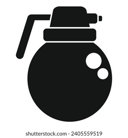 Icono de pintura en polvo limpio vector simple. Lavado de manos. Frasco de pulverización