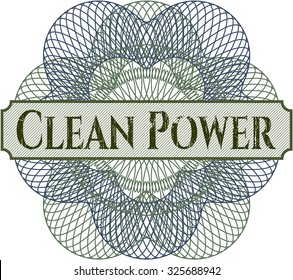 Clean Power abstract linear rosette