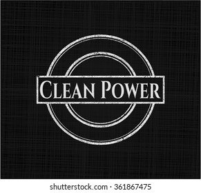 Clean Power with chalkboard texture
