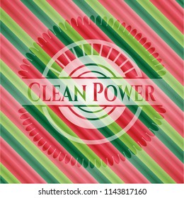 Clean Power christmas badge.