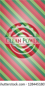 Clean Power christmas emblem.