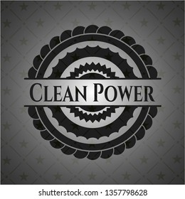 Clean Power dark badge