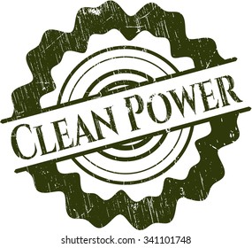 Clean Power grunge seal