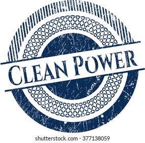 Clean Power grunge style stamp