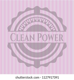 Clean Power pink emblem