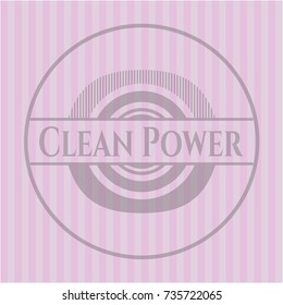 Clean Power pink emblem
