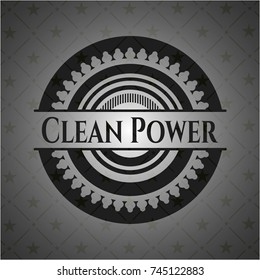 Clean Power realistic black emblem