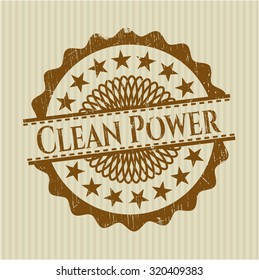 Clean Power rubber grunge texture seal