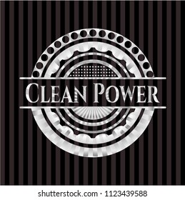 Clean Power silver shiny badge