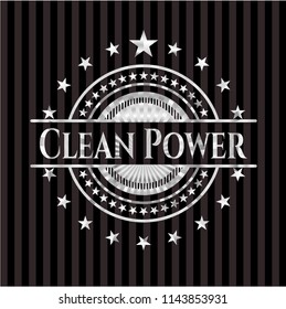 Clean Power silver shiny emblem