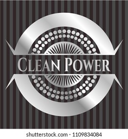  Clean Power silvery badge