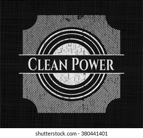 Clean Power written on a chalkboard
