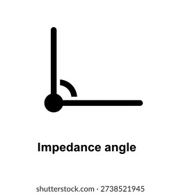 Clean and precise vector illustration of an impedance angle in electrical engineering, ideal for educational materials, textbooks, and technical presentations.