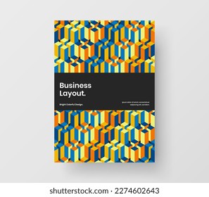 Clean presentation vector design layout. Abstract geometric tiles cover concept.
