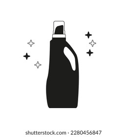 Clean product vector icon. Black vector icon isolated on white background clean product. Detergent of product black icon. Vector illustration detergent for laundry on white background. 