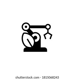 Clean Production Icon in black flat glyph, filled style isolated on white background