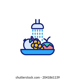 Icono Limpiar productos en vector. Logotipo