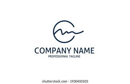 Letras abstractas limpias y profesionales logotipo con letras M