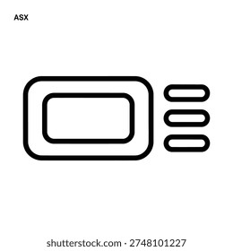 Clean and professional ASX logo vector design with minimalist style, ideal for finance, business, and investment projects.