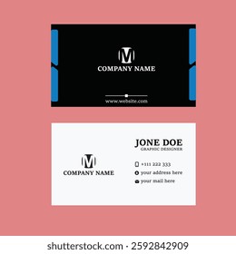 Clean professional business card disign template