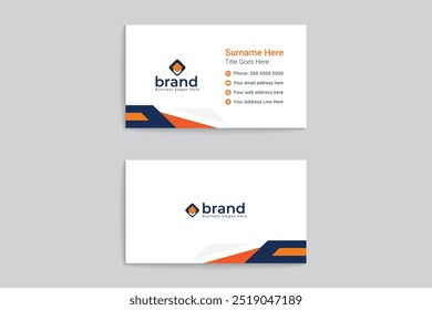 Clean professional business card template