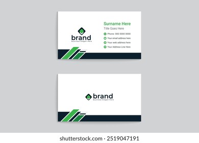 Clean professional business card template