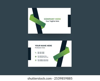 
Clean professional business card template