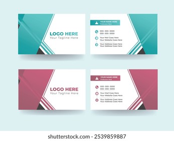 
Clean professional business card template