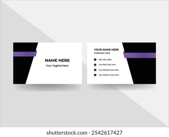 Clean professional business card template