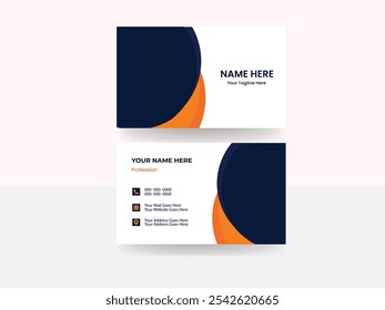 Clean professional business card template