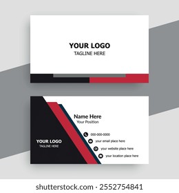 Clean professional business card template