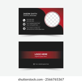 Clean professional business card template, visiting card. Designed for business and corporate concept. Vector illustration design. 