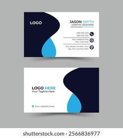 Clean professional business card template, visiting card. Designed for business and corporate concept. Vector illustration design.