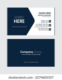 Clean professional business card template, visiting card, business card template. modern and Clean Business card.