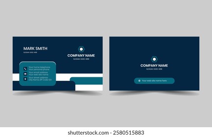 Clean professional business card template, visiting card, and business card template.flat design template vector corporate visiting card vector simple visiting temple