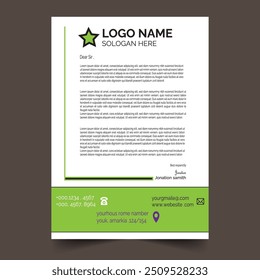 Clean and professional business letterhead template design