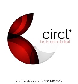 Clean professional colorful circle business icon. Vector abstract swirl symbol