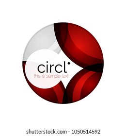 Clean professional colorful circle business icon. Vector abstract swirl symbol