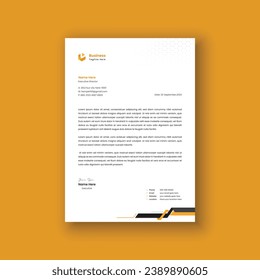 Clean and professional corporate business letterhead template design