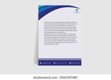 Clean and professional corporate company business letterhead template design 