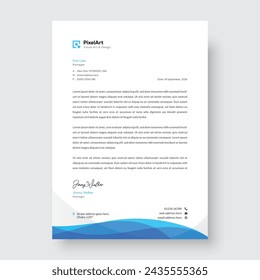 Clean and professional corporate modern letterhead design, creative modern letter head design template