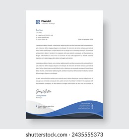 Clean and professional corporate modern letterhead design, creative modern letter head design template