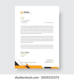 Clean and professional corporate modern letterhead design, creative modern letter head design template