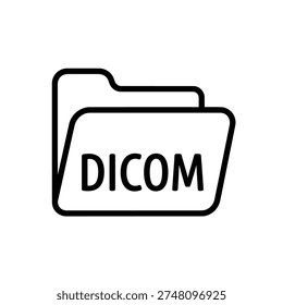 Clean and professional DICOM file icon vector design, ideal for healthcare, medical software, and digital imaging projects.