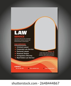 Saubere und professionelle Flyer-Vorlage für die Förderung der juristischen Dienstleistungen. Ideal für Anwaltskanzleien, Rechtsanwälte und Rechtsberater, um Fachwissen, angebotene Dienstleistungen und Kontaktinformationen zu präsentieren.