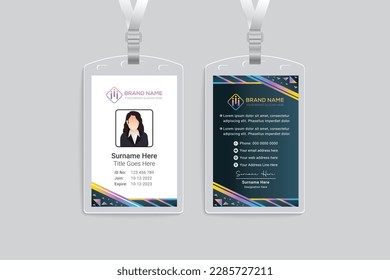 Clean professional id card template